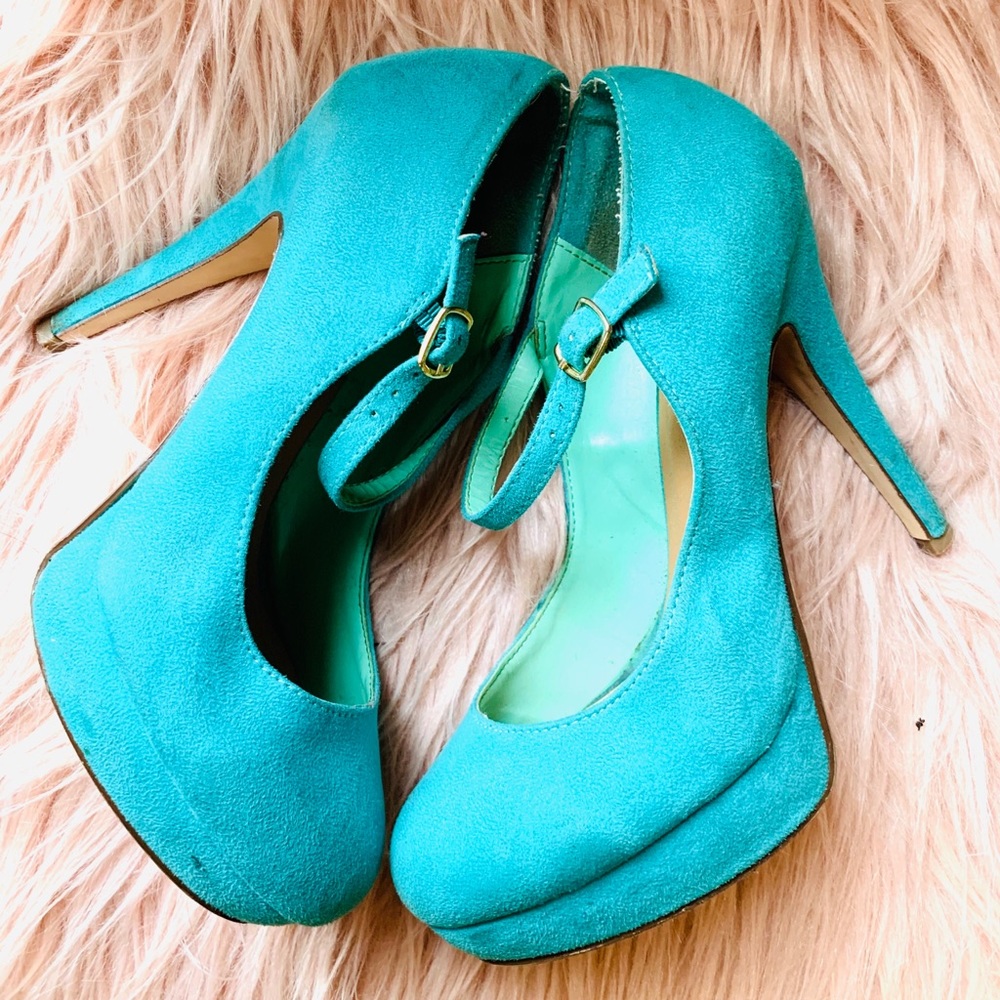 Teal High Heels
